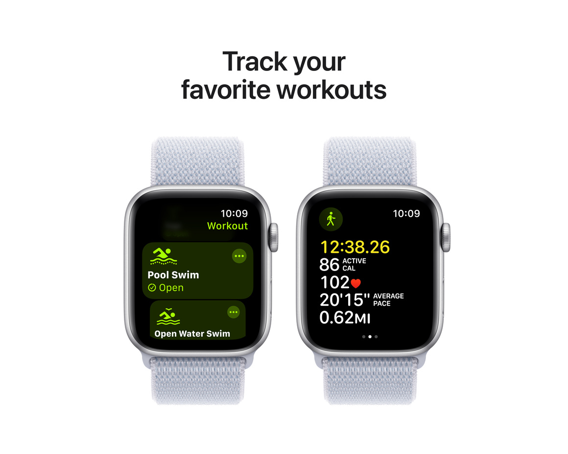 Apple Watch SE med Sportloop 2024 Silver 44mm GPS