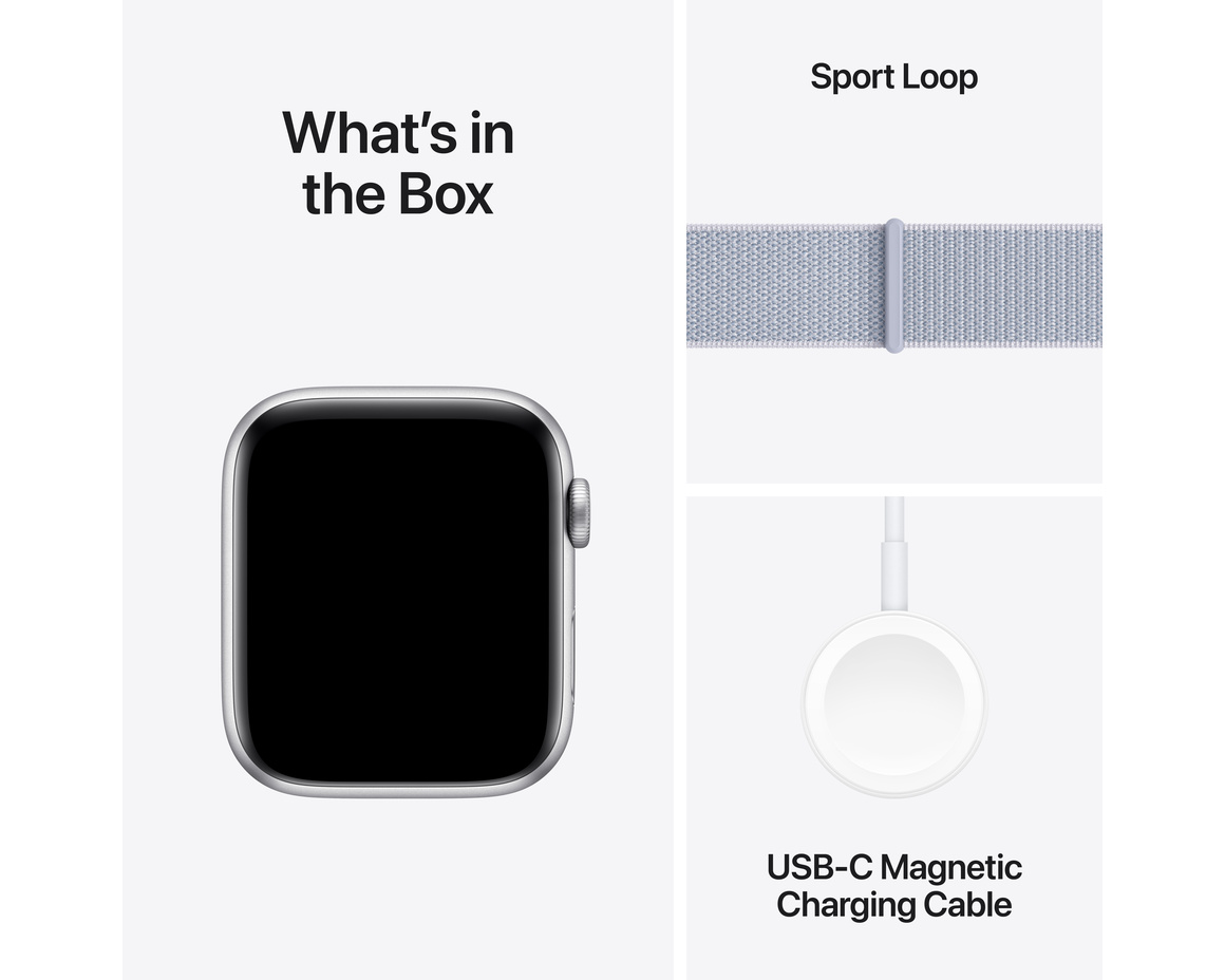 Apple Watch SE med Sportloop 2024 Silver 44mm GPS