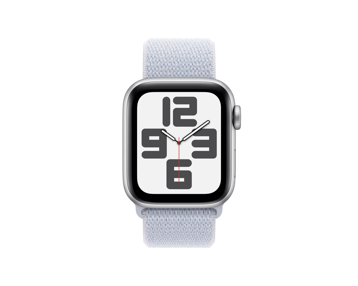 Apple Watch SE med Sportloop 2024 Silver 40mm GPS + Cellular