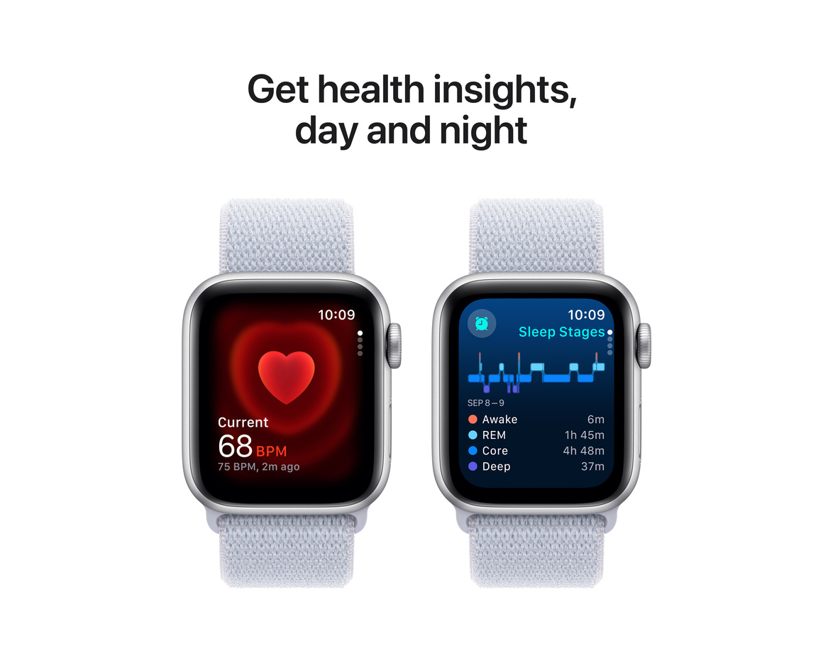 Apple Watch SE med Sportloop 2024 Silver 40mm GPS + Cellular