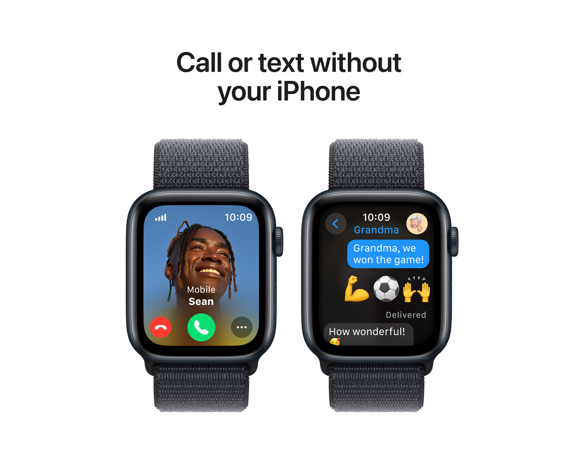 Apple Watch SE med Sportloop 2024 Midnatt 44mm GPS + Cellular