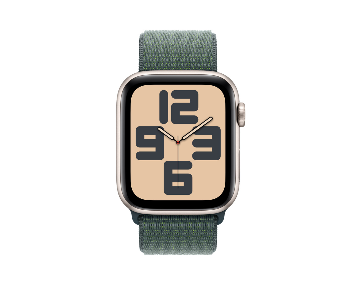 Apple Watch SE med Sportloop 2024 Stjärnglans 44mm GPS + Cellular
