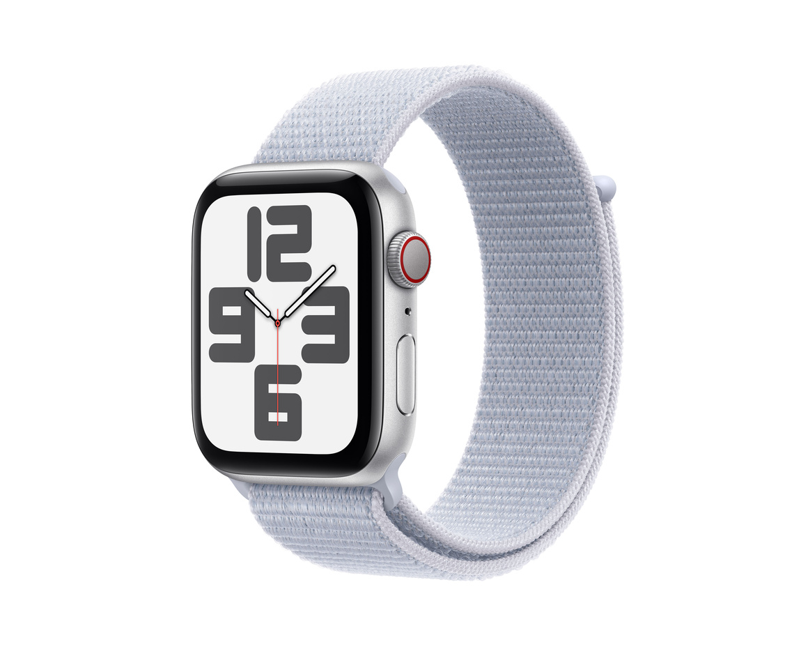 Apple Watch SE med Sportloop 2024 Silver 44mm GPS + Cellular