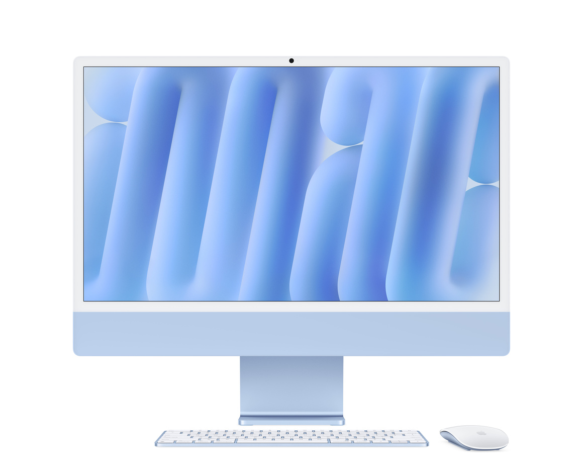 iMac 24 Retina 4.5K (2024) M4 8-core CPU, 8-core GPU/16GB/256GB SSD Blå