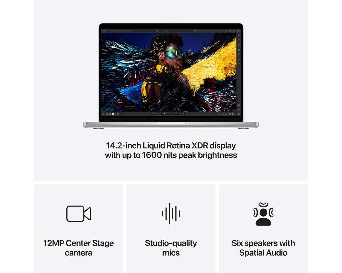 MacBook Pro 14 M4 Max 14‑core CPU, 32‑core GPU/36GB/1TB SSD Silver