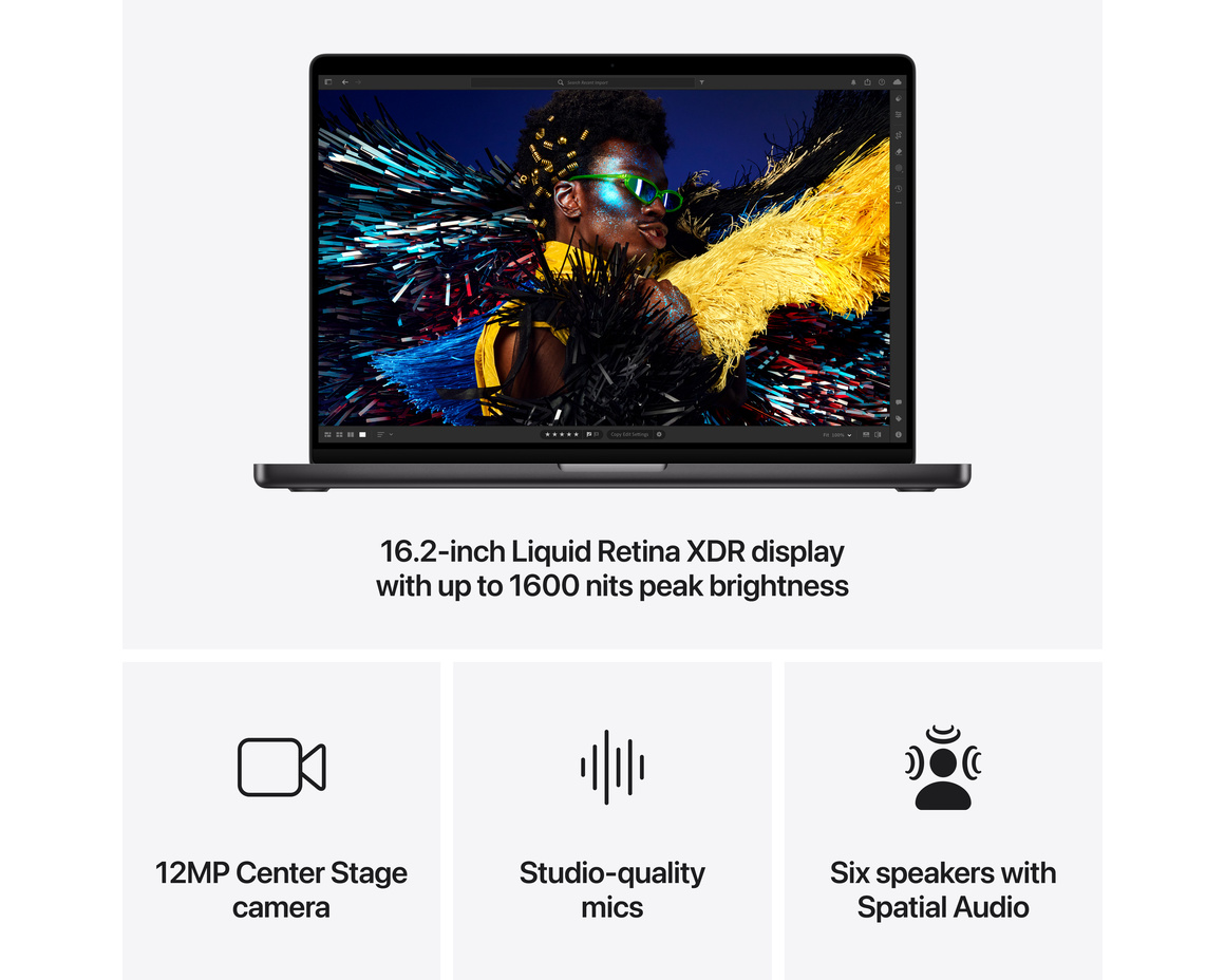 MacBook Pro 16 M4 Pro 14‑core CPU, 20‑core GPU/48GB/512GB SSD Rymdsvart