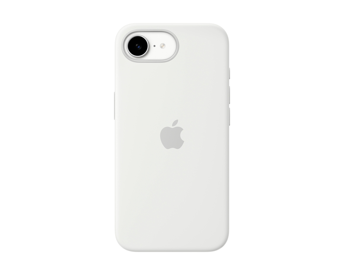iPhone 16e Silikonskal Vit