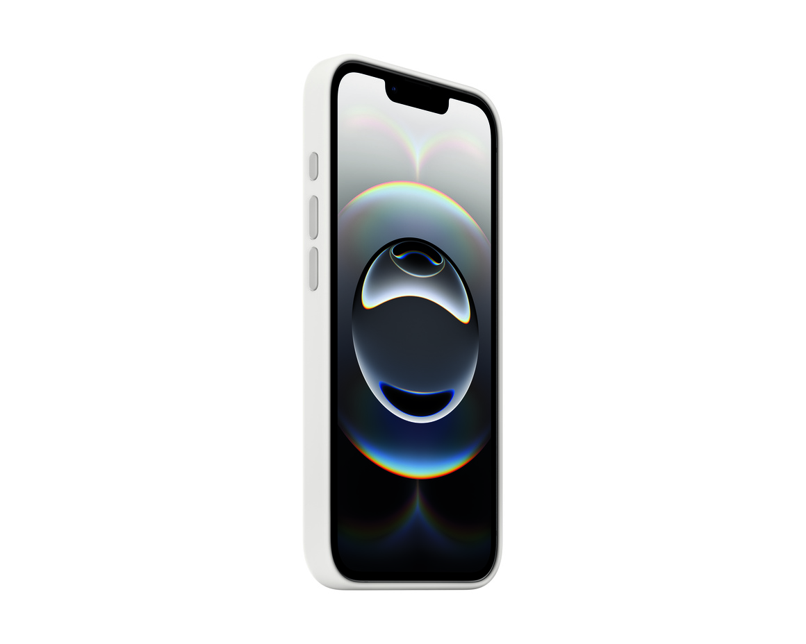 iPhone 16e Silikonskal Vit