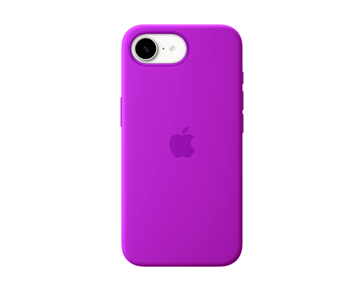 iPhone 16e Silikonskal Lila fuschia