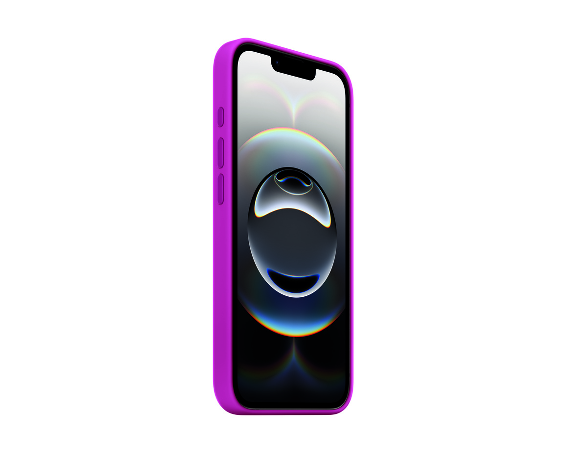 iPhone 16e Silikonskal Lila fuschia