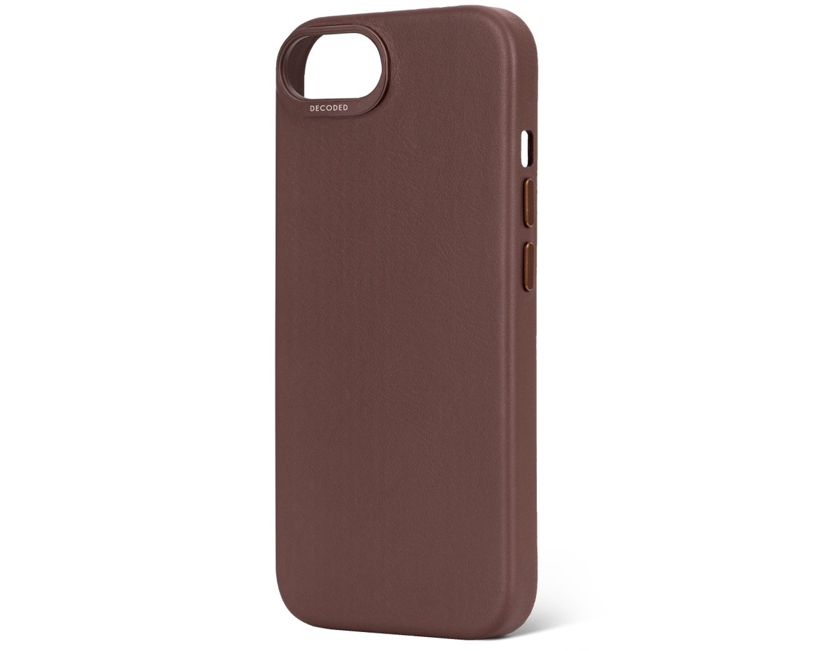Decoded Leather Backcover till iPhone 16e Chokladbrun