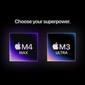 Mac Studio: Apple M3 Ultra chip med 28‑core CPU, 60‑core GPU, 96GB, 1TB