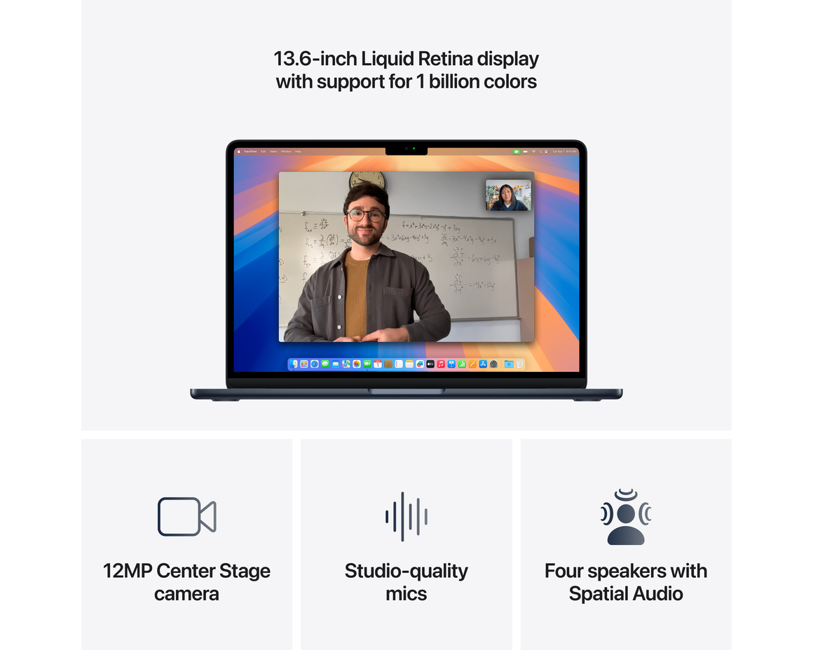 MacBook Air 13 M4 chip, 10-core CPU,10-core GPU/16GB/512GB SSD - Midnatt