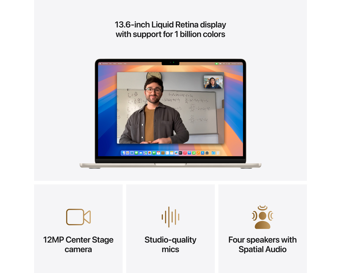 MacBook Air 13 M4 chip, 10-core CPU,8-core GPU/16GB/256GB SSD - Stjärnglans