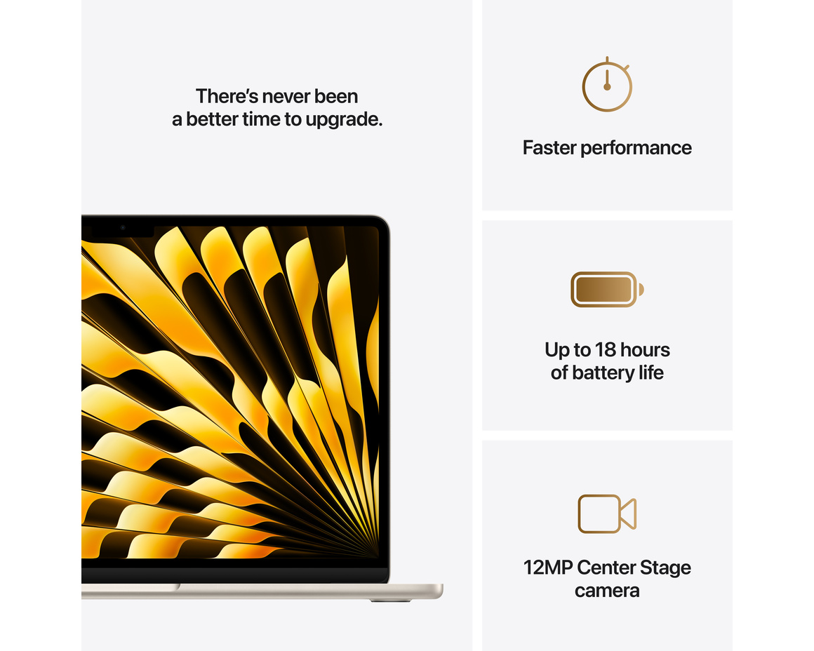 MacBook Air 13 M4 chip, 10-core CPU,8-core GPU/16GB/256GB SSD - Stjärnglans
