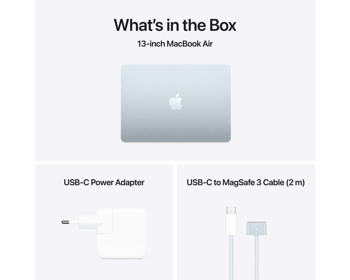 MacBook Air 13 M4 chip, 10-core CPU,8-core GPU/16GB/256GB SSD - Himmelsblå