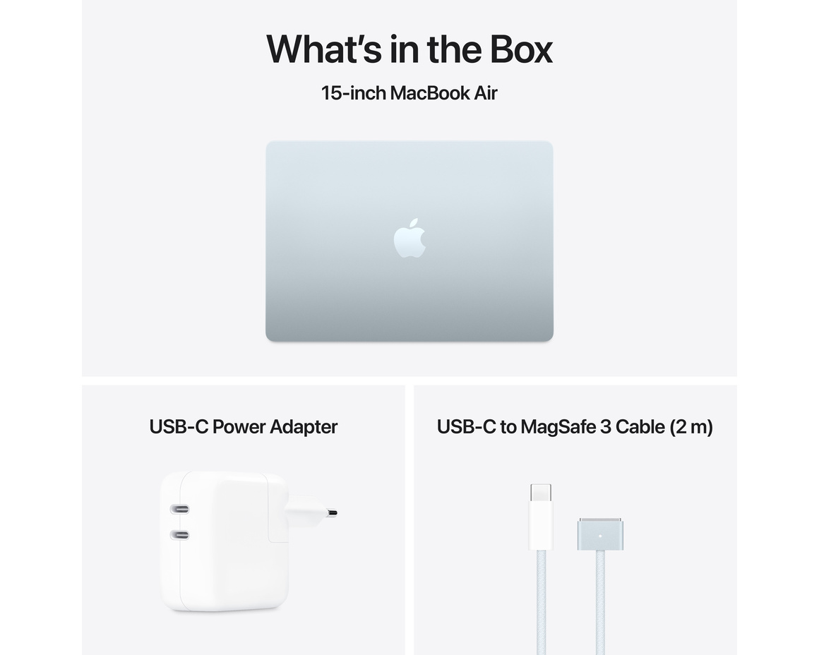 MacBook Air 15 M4 chip, 10-core CPU,10-core GPU/16GB/512GB SSD - Himmelsblå