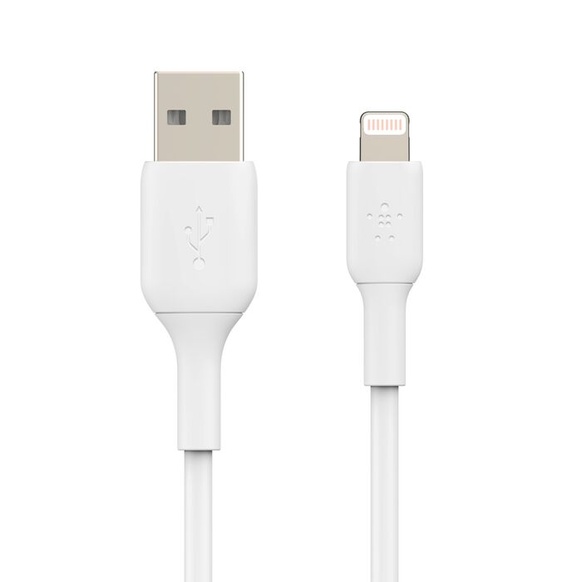 Belkin BoostCharge USB-A till Lightning 1m Vit Belkin BoostCharge USB-A till Lightning 1m Vit