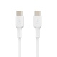 Belkin BoostCharge USB-C till USB-C 2.0 Kabel PVC Vit 1 m Belkin BoostCharge USB-C till USB-C 2.0 Kabel PVC Vit 1 m