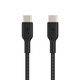 Belkin BoostCharge USB-C till USB-C 2.0 Nylonflätad Silikon Svart 2 m Belkin BoostCharge USB-C till USB-C 2.0 Nylonflätad Silikon Svart 2 m