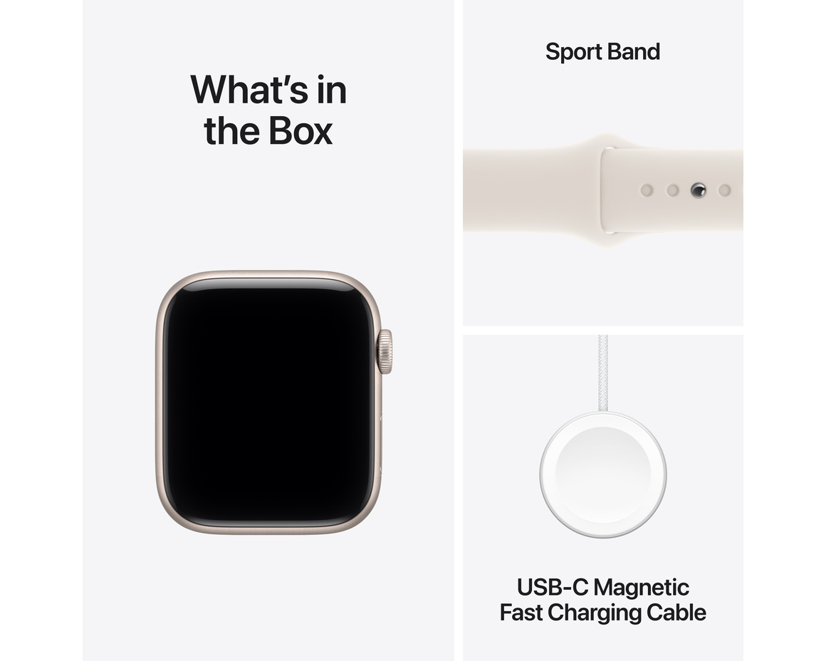 Apple Watch SE 3 Stjärnglans 44 mm GPS S/M