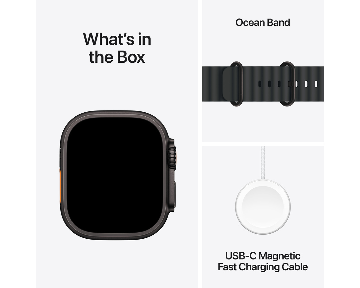 Apple Watch Ultra 3 GPS + Cellular 49mm med Svart Ocean Band