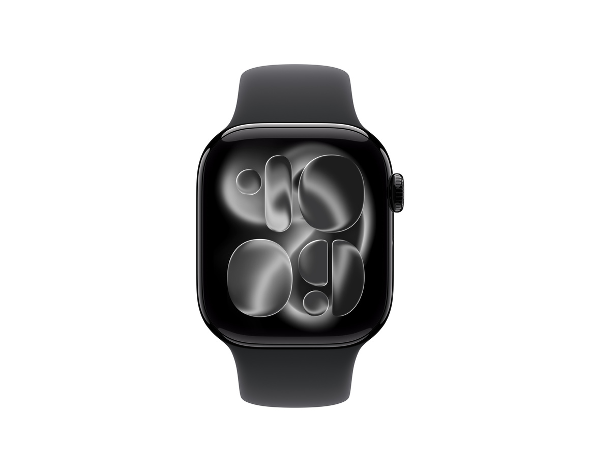 Apple Watch Series 11 Aluminium med Sportband Gagatsvart 42 mm GPS S/M