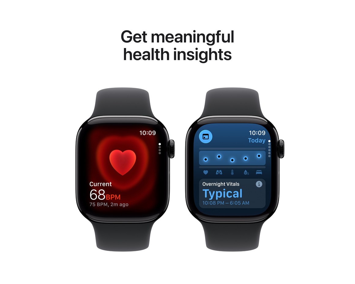 Apple Watch Series 11 Aluminium med Sportband Gagatsvart 42 mm GPS - Cellular S/M