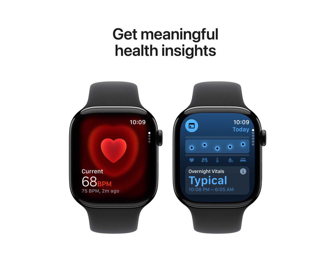 Apple Watch Series 11 Aluminium med Sportband Gagatsvart 46 mm GPS - Cellular S/M