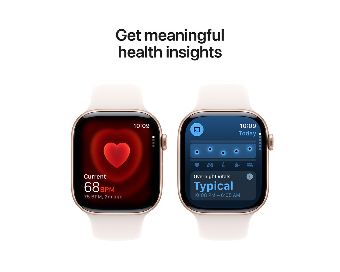 Apple Watch Series 11 Aluminium med Sportband Roséguld 46 mm GPS - Cellular M/L