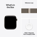 Apple Watch Series 11 Titan med Milanesisk Loop 42 mm Naturlig