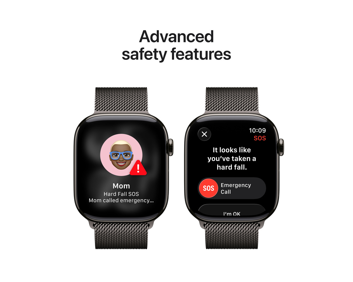 Apple Watch Series 11 Titan med Milanesisk Loop 46 mm Skiffer M/L