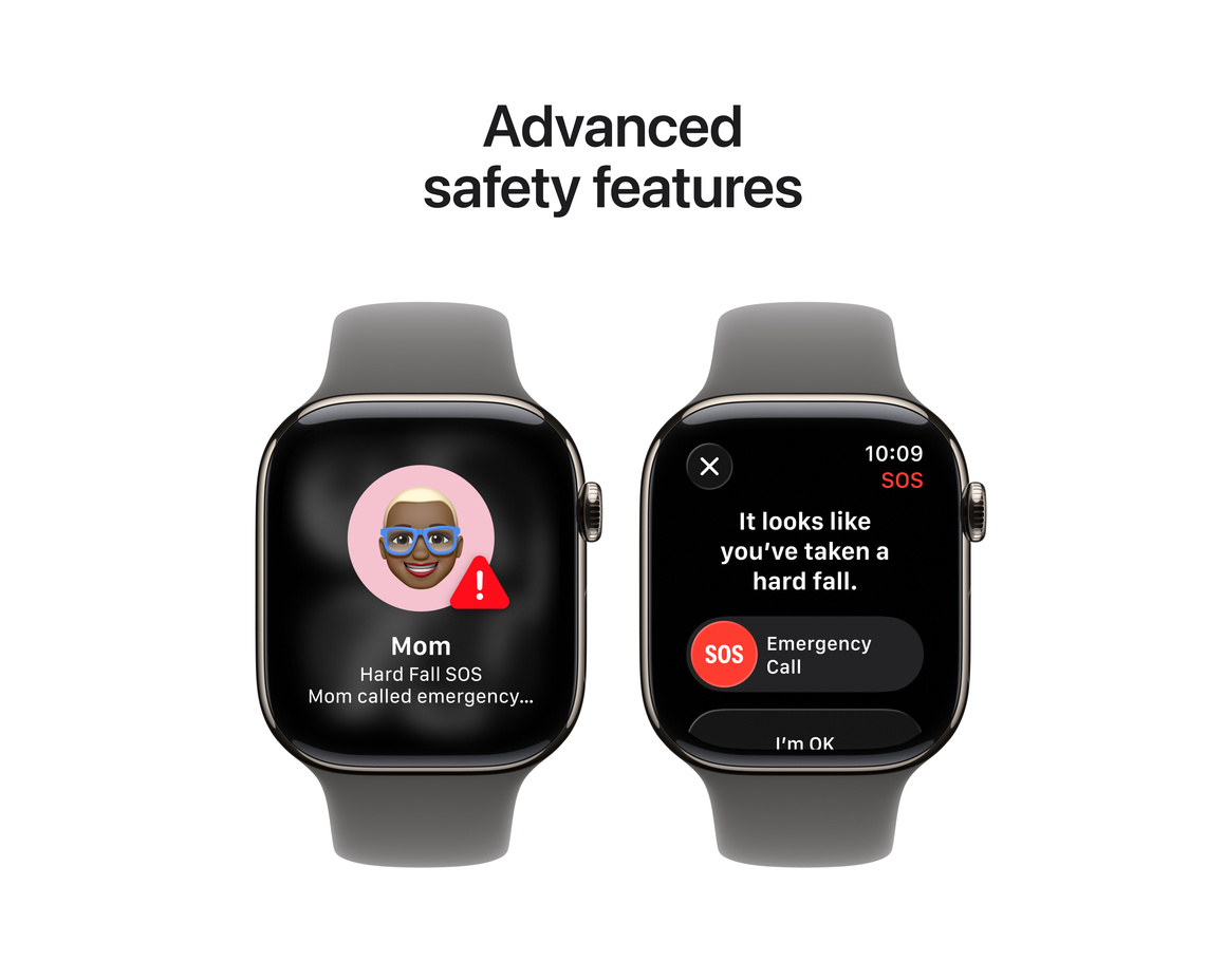 Apple Watch Series 11 Titan med Sportband Naturlig 42 mm S/M