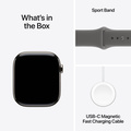 Apple Watch Series 11 Titan med Sportband Naturlig 42 mm S/M