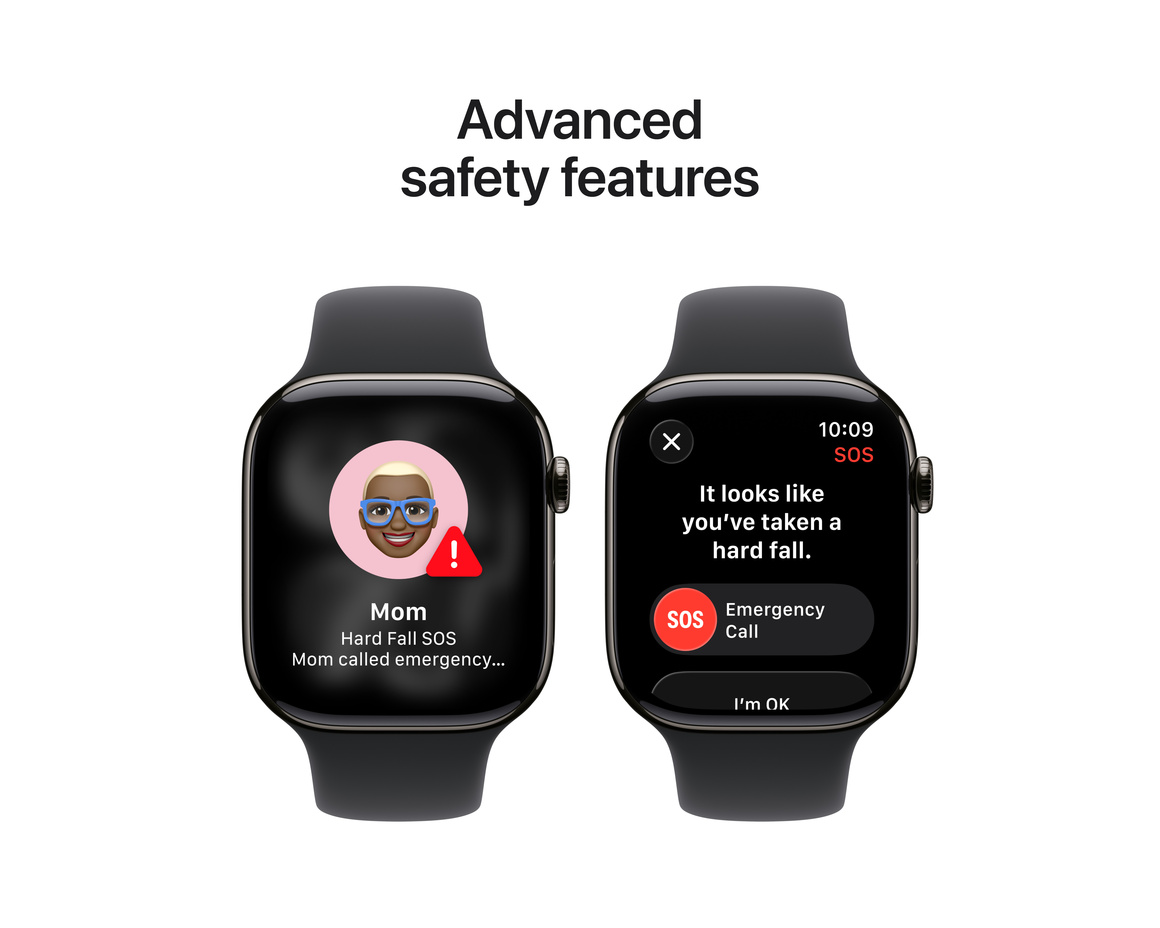 Apple Watch Series 11 Titan med Sportband Skiffer 42 mm S/M