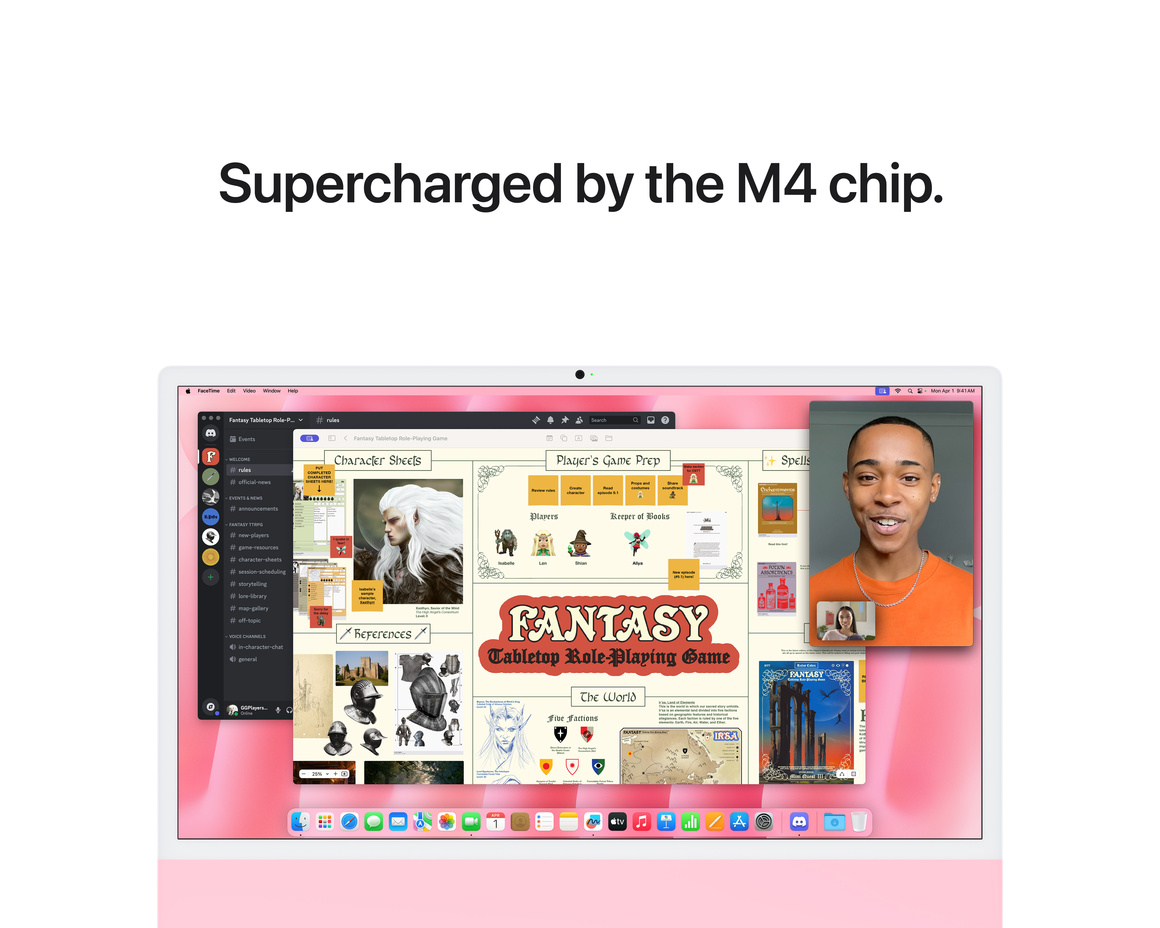 iMac 24 Retina 4.5K (2024) M4 8-core CPU, 8-core GPU/16GB/256GB SSD Rosa