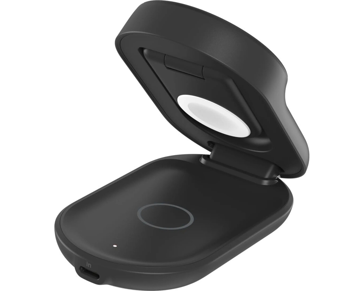 Belkin UltraCharge 3-i-1 hopfällbar magnetisk laddare med Qi2 25W Svart Belkin UltraCharge 3-i-1 hopfällbar magnetisk laddare med Qi2 25W Svart