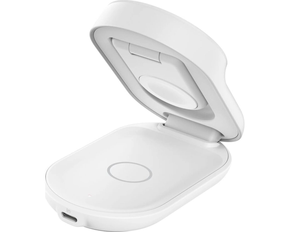 Belkin UltraCharge 3-i-1 hopfällbar magnetisk laddare med Qi2 25W Vit