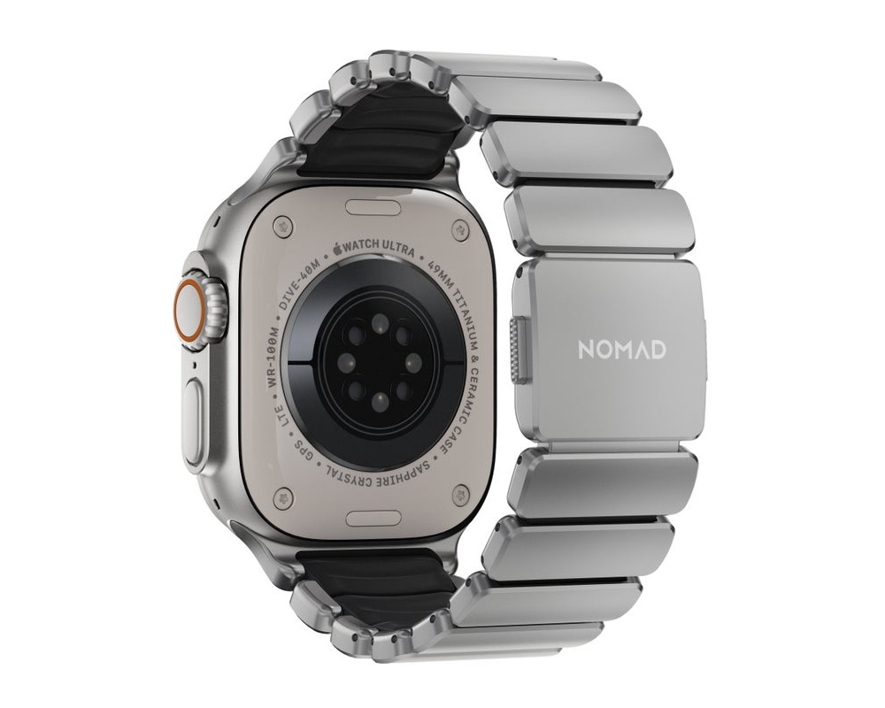 Nomad - Stratos Band - 49mm | Natural Titanium | Black FKM