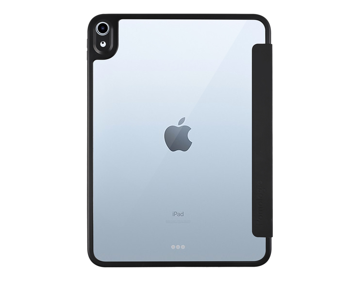 Pomologic - BookFold Clear till iPad 11(A16)/10,9 10th Gen - Clear/Svart