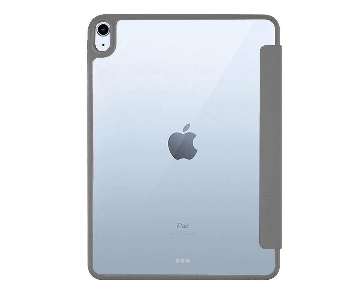 Pomologic - BookFold Clear till iPad 11(A16)/10,9 10th Gen - Clear/Grå