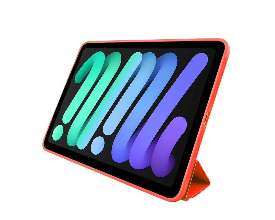 Pomologic - BookFold Clear till iPad 11(A16)/10,9 10th Gen - Clear/Röd