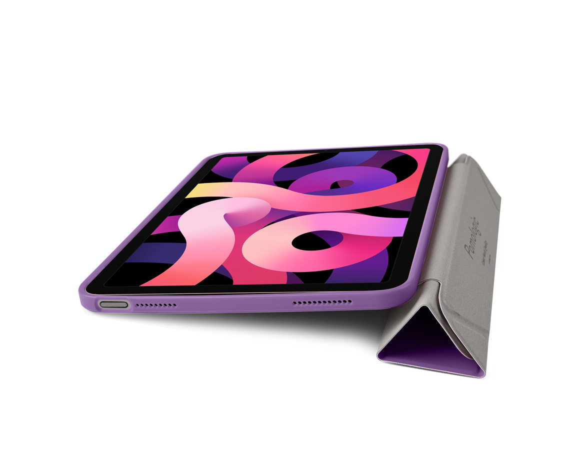Pomologic - BookFold Clear till iPad 11(A16)/10,9 10th Gen - Clear/Lila