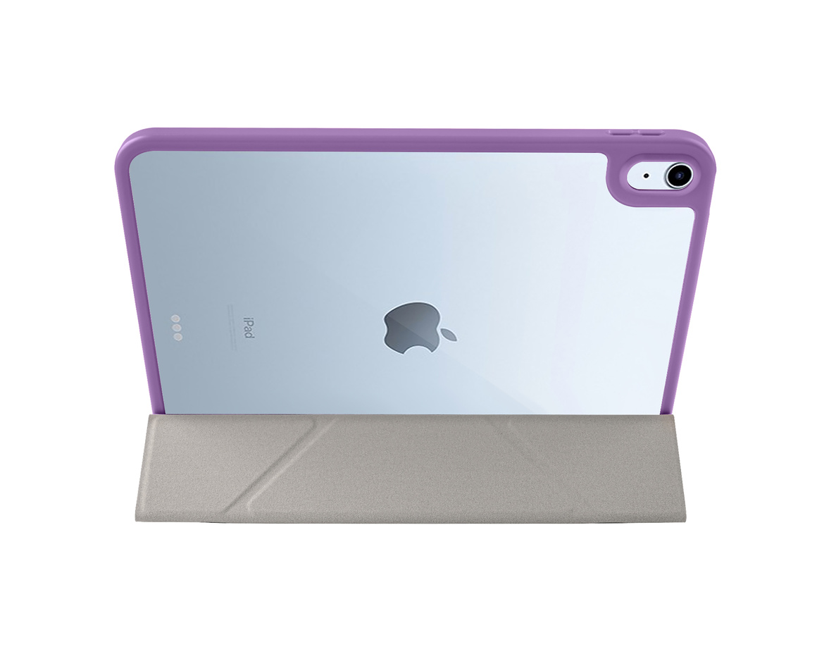 Pomologic - BookFold Clear till iPad 11(A16)/10,9 10th Gen - Clear/Lila