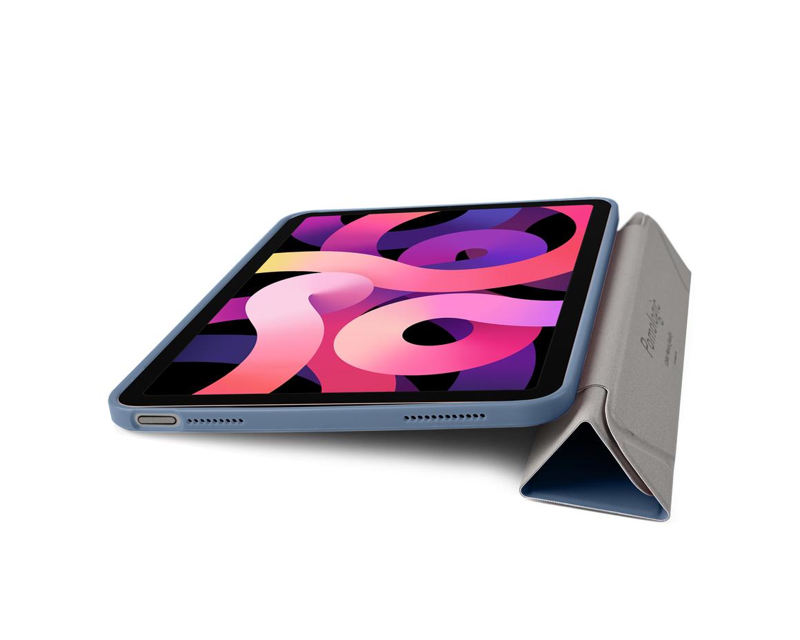 Pomologic - BookFold Clear till iPad 11(A16)/10,9 10th Gen - Clear/Marinblå