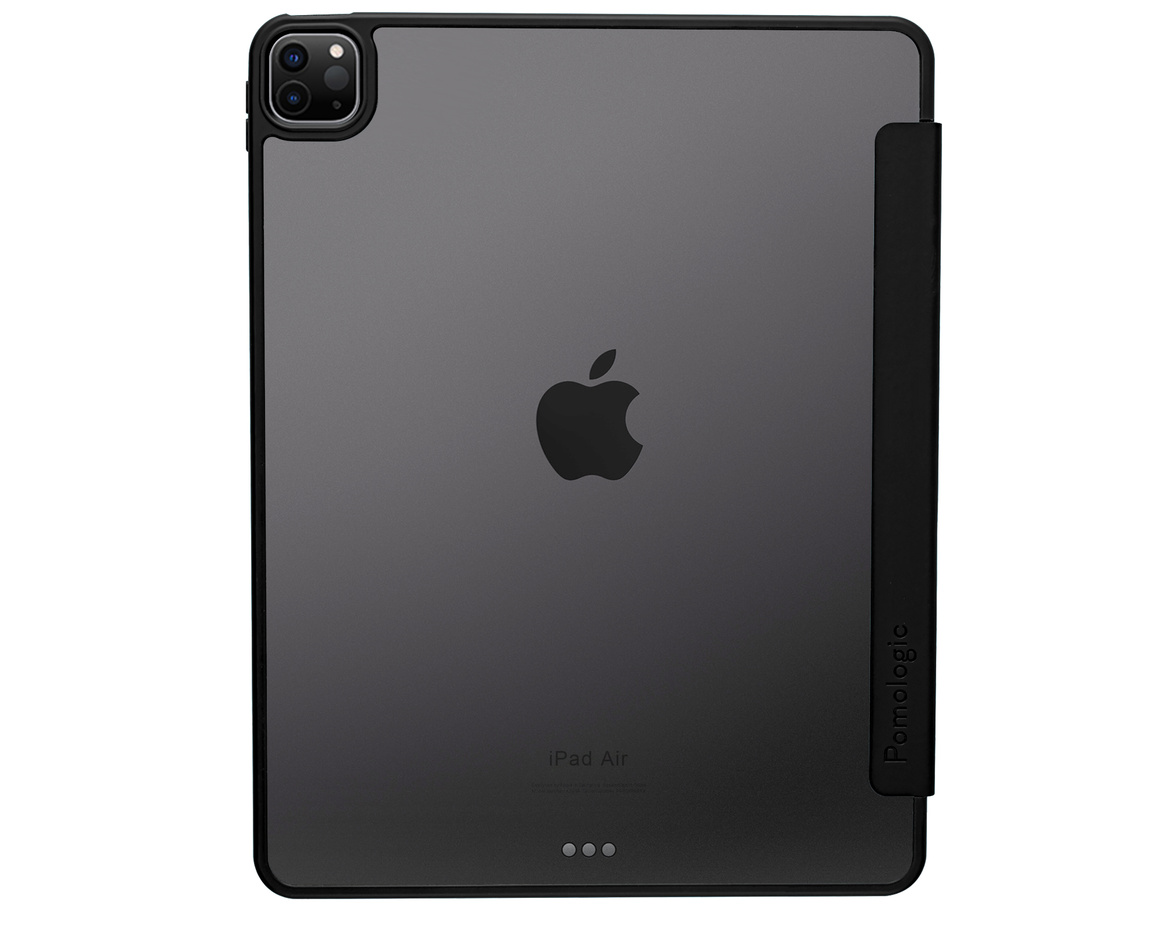 Pomologic - BookFold Clear till iPad Air 13 (M2/M3) - Clear/Svart