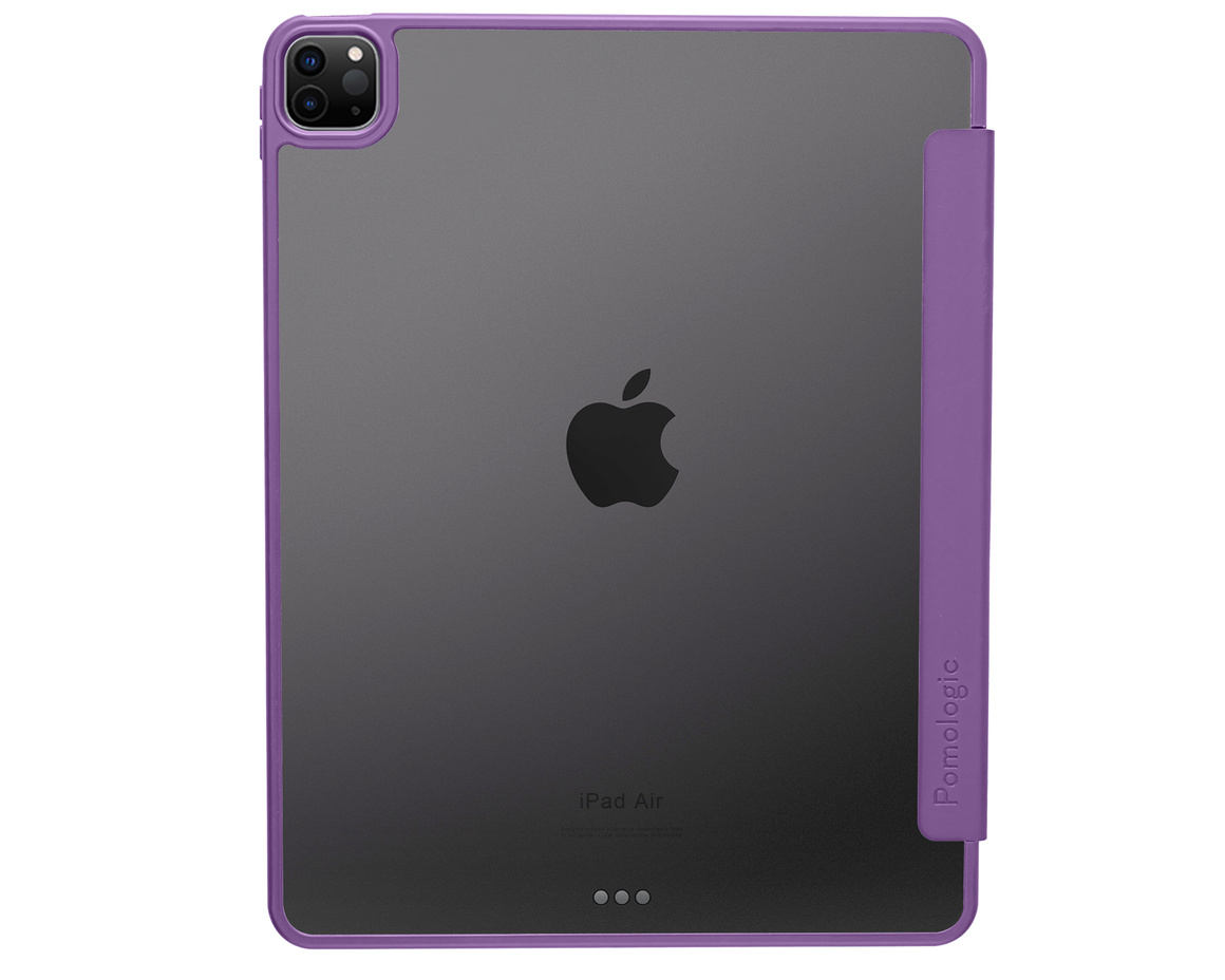 Pomologic - BookFold Clear till iPad Air 13 (M2/M3) - Clear/Lila