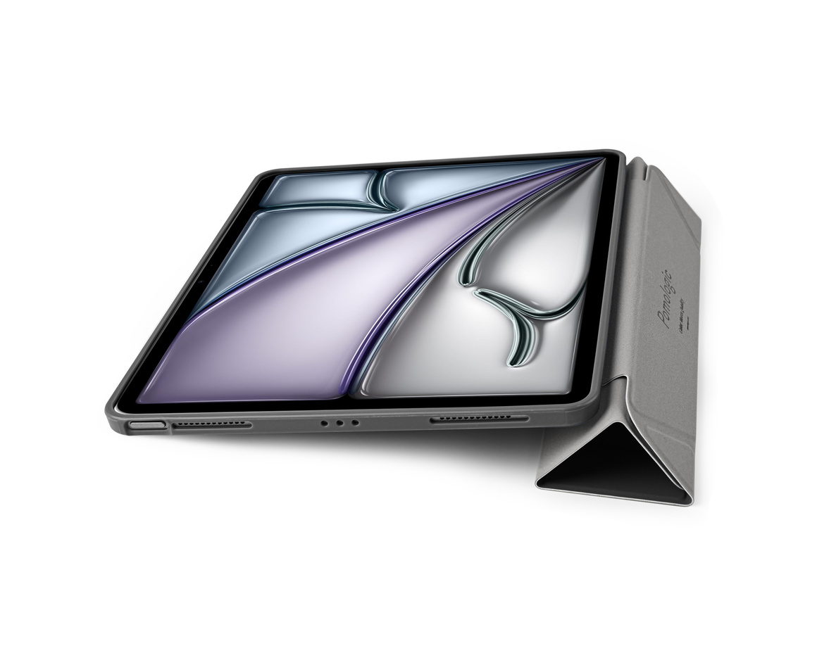 Pomologic - BookFold Clear till iPad Air 13 (M2/M3) - Clear/Lila