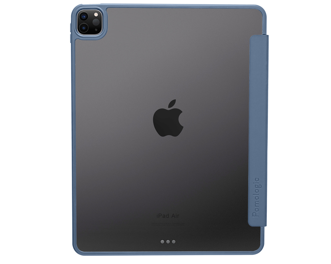 Pomologic - BookFold Clear till iPad Air 13 (M2/M3) - Clear/Marinblå