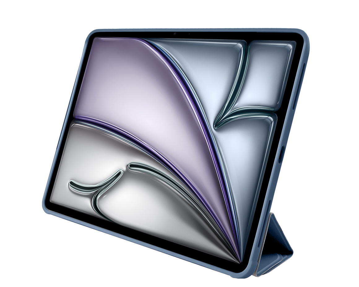 Pomologic - BookFold Clear till iPad Air 13 (M2/M3) - Clear/Marinblå